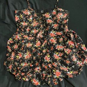 Flower spaghetti strap top